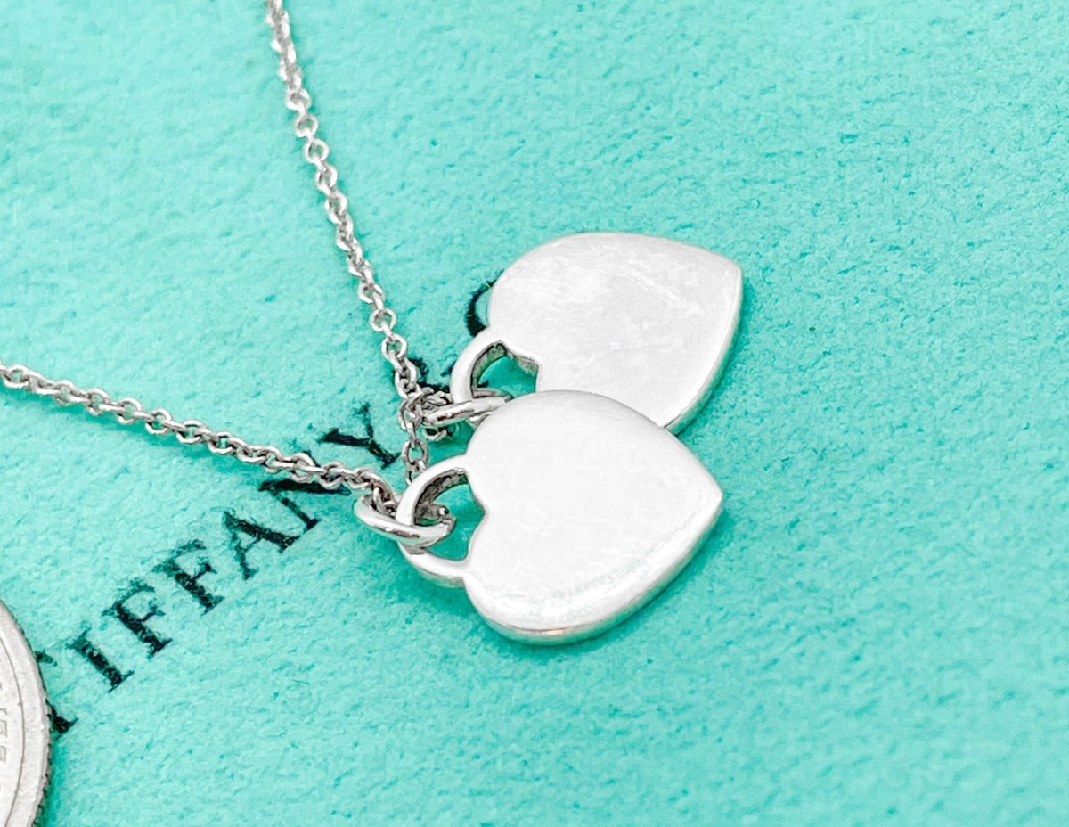 Tiffany & Co. Return to Tiffany Mini Blue Double Heart Pendant