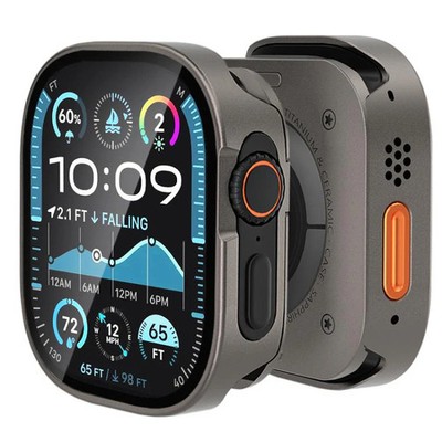 Tempered Film Integrated Aluminum Watch Case, For Apple Watch Ultra 3 / 2 / 1 4