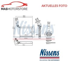 WÄRMETAUSCHER INNENRAUMHEIZUNG VORNE NISSENS 707299 A FÜR VW TOUAREG