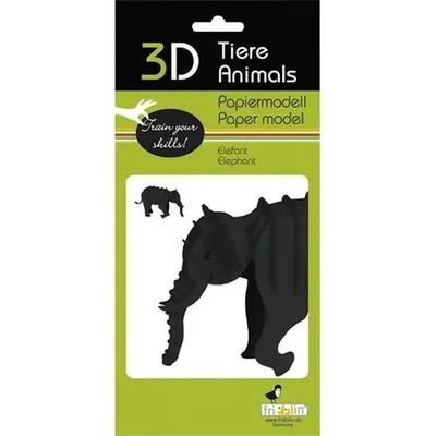 3D Papiermodell Elefant von Fridolin