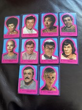 Lote de pegatinas de tarjetas Topps Star Treck 1979 (10) como nuevas de colección