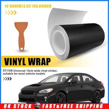 Roll Vinyl Pin Stripe Line Adhesive Tape Decal Sticker MATTE BLACK 100mm x 5m UK