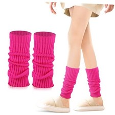 Women's Leg Warmers - 1/2 Pack 80s Retro Fashion Knit for Girls Dance Rose Red