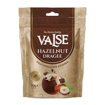 Chocolate Covered Hazelnuts Dragee, Milk Freeze Dried Mini 