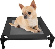 Pozico Elevated Pet Bed with Breathable Mesh for Small Cat Small, Black