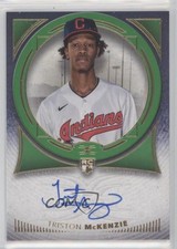 2021 Topps Definitive Collection Rookie Green 1/25 Triston McKenzie Auto 12i0