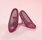 Doll Shoes Vintage Mattel Barbie Pink Glitter Pumps Heels