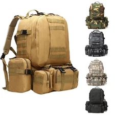 75L Military Tactical Backpack Large Army 3 Day Assault Pack Molle Bag Rucksack