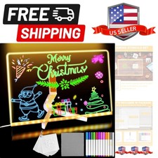 Lumiboard LED Drawing Board, Light Up Acrylic Dry Erase Board 11.8x7.9” with ...