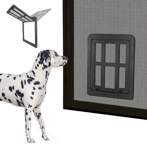 Dog Door for Screen Door, Passage Opening 11.2" x 14.4", Large Doggie Door fo...