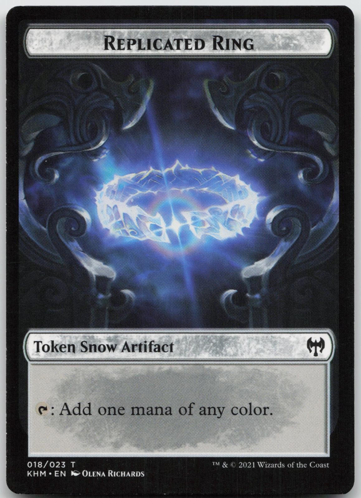 REPLICATED RING // THOPTER DOUBLE-SIDED TOKEN 18 // 8 - Commander: Kaldheim LP -