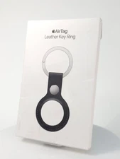 Genuine Apple AirTag Leather Key Ring - Midnight - Open-Box