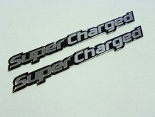2 Corvette Engine Lsx Supercharged Badge Emblems Silver