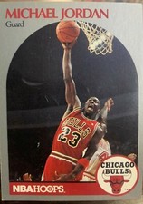 Michael Jordan NBA HOOPS #65 The Official NBA Basketball Card. 1990.