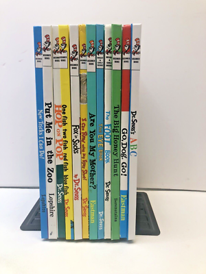 LOT of 12 Dr. Seuss's THE Beginner Books LIBRARY. Fox in Socks