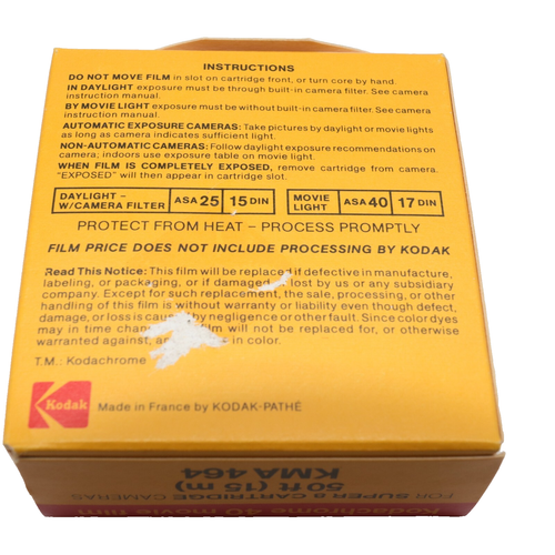 KODAK Kodachrome 40 8mm Super 8 Color Movie Film KMA 464 Type A Expired 1986 NOS - Picture 5 of 7