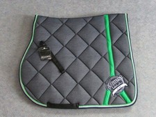 Schabracke  Satteldecke WB >Baumwolle< VS  Equest mit Kordel grau/blau