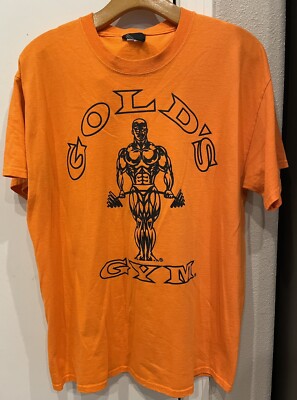 gold’s gym vintage t shirt VTG Golds Gym T-shirt Orange Made In USA Men's Large | eBay