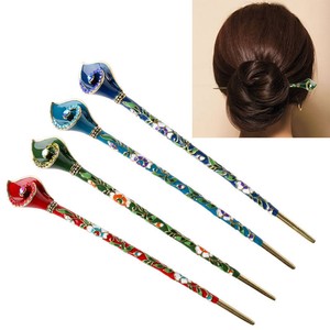 Handmade-Hair-Stick-Women-Metal-Rhinestone-Hair-Chopsticks-Hairpin-Pin-Chignon