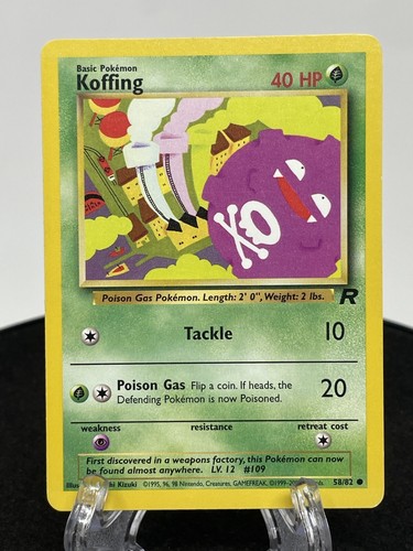 Pokémon TCG Koffing 58/82 Common Non Holo- VLP / NM - Team Rocket - Picture 2 of 5