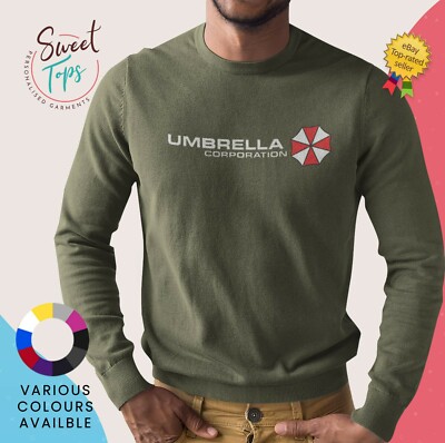 UMBRELLA CORPORATION RESIDENT EVIL MALE ERWACHSENE SCHWARZES LANGARM-T-SHIRT