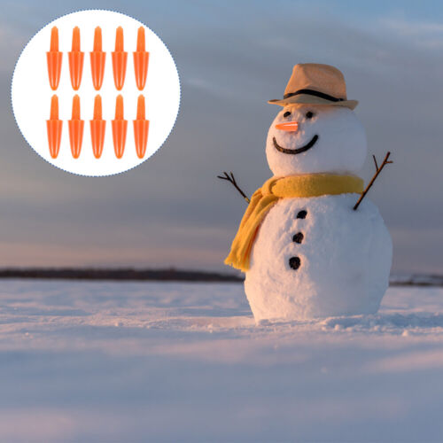 300 Pcs Snowman Nose Carrot For Crafts Plastic Winter - Picture 1 of 12