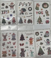 5 pack of fake tattoos for children and one of stickers for Christmas
