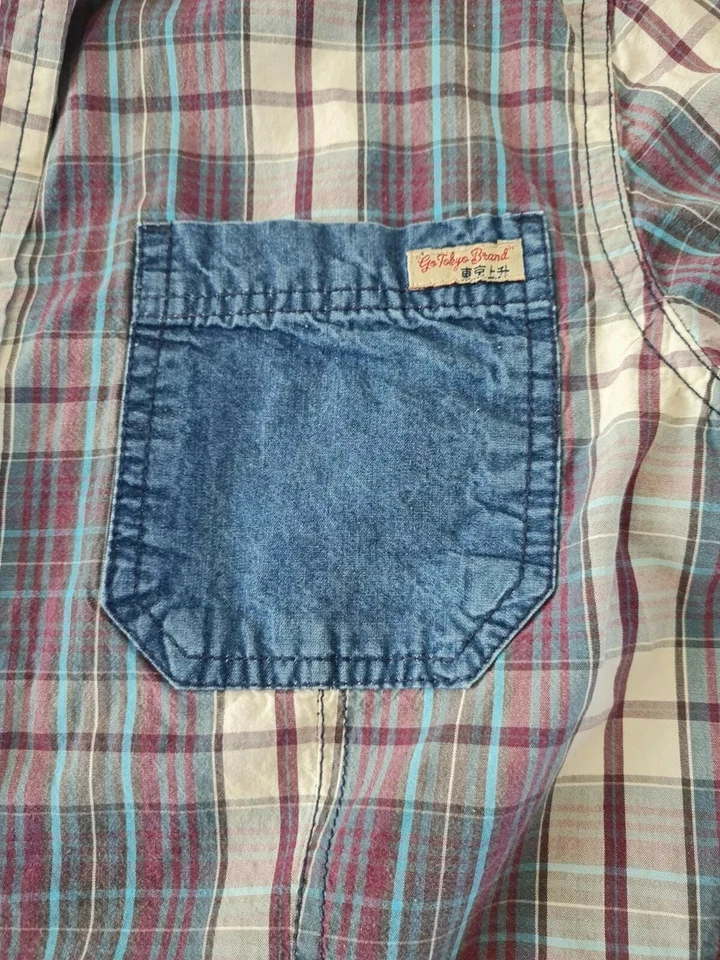 Mens Casual Shirt Tokyo Laundry Size S Long Sleeve Button Front Red Check 7036 - Image 4 of 4