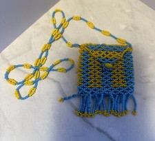 Handmade Seed Bead Change Mini Purse/necklace Boho Chic M8