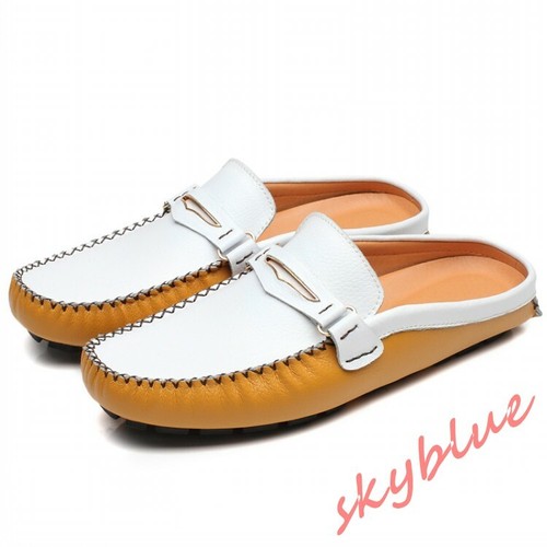 Men Backless Loafers Mules Summer Close 