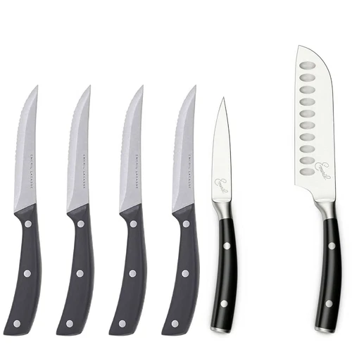 Emeril Lagasse 6-Piece Stamped Stainless Steel Kitchen Knife Set - Steak Knives