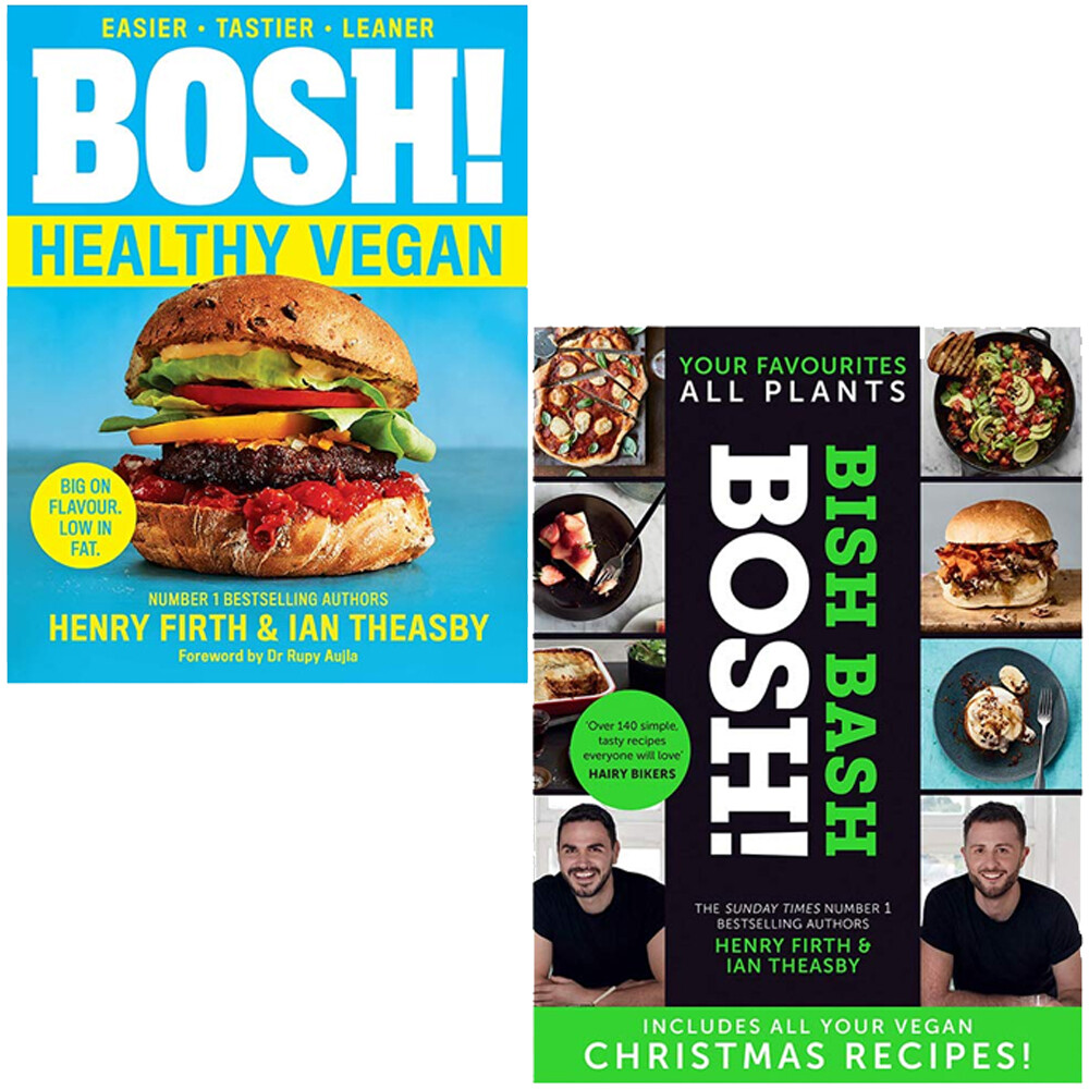 Bosh Healthy Vegan,BISH BASH BOSH 2 Books Collection Set By Henry Firth NEW