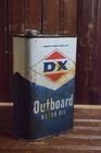1960s VINTAGE DX SUNRAY TULSA OKLAHOMA OUTBOARD MOTOR OIL QUART CAN SIGN BOAT