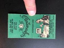 OLD Vintage "CAVANAGH'S" Restaurant New York City matchbook MADE IN USA