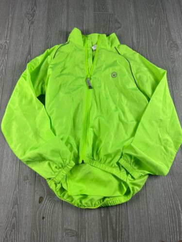 Canari Cycling Windbreaker Lightweight Jacket Neon Yellow Size Medium