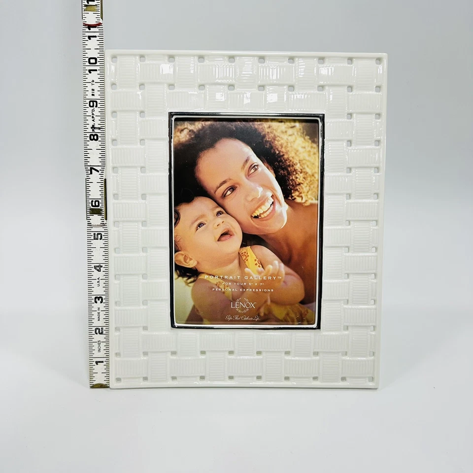 Marco Tejido Lenox 5 x 7" Nuevo en Caja Galería de Retratos Colección Serie Platino Foto 2 de 4