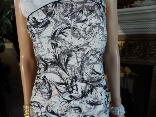 Carolina Herrera Cream & Black Floral Print Sheath Dress Size US 8 - Picture 10 of 24