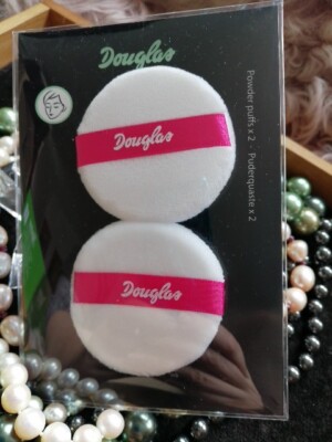  Douglas Powder Puff Make-up Sponge, Ruderquaste, Powder Puff  2 Stück New Neu 