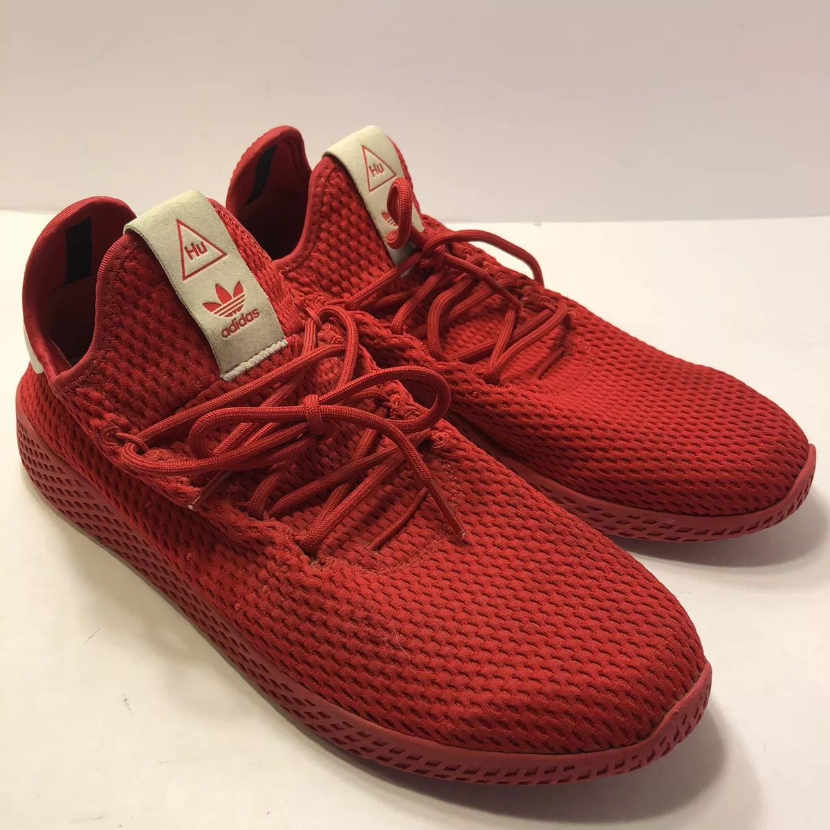 Men's Adidas X Originals Tennis Hu Pharrell Williams Scarlet Red 2017 Size  11