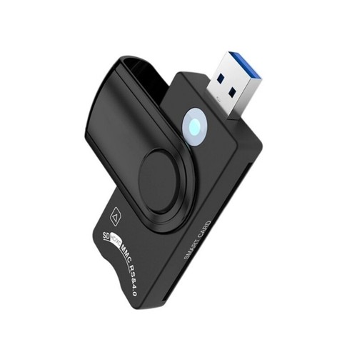 USB3.0 5 in 1 Card Reader Adapter for SDTF SIMs IDs IC Cards Plugs and Play - Zdjęcie 3 z 8
