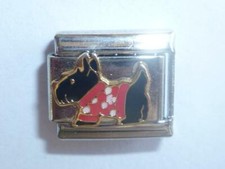SILVER SCOTTIE DOG ITALIAN CHARM fits all 9mm Italian bracelets U14