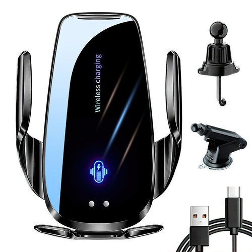 15W Wireless Car Charger Mount Phone Holder Vent Clip for iPhone Samsung Mobiles - Picture 14 of 17