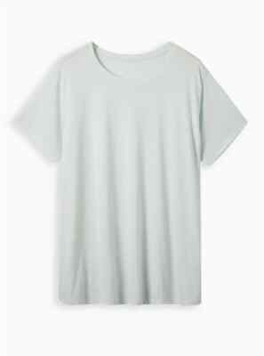 Torrid Signature Jersey Relaxed Fit Crew Tee Light Blue 2 2X 18 20 #B91677