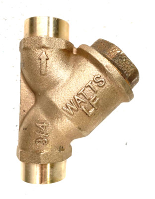 WATTS LF Bronze Y Strainer 3/4'' CTS Solder Joint 125-SWP 400-WOG  20-Mesh Screen