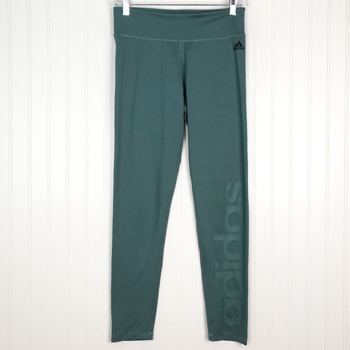 ADIDAS High waisted Climate leggings size Medium Teal Green Athletic