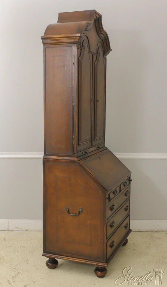 58440EC: THEODORE ALEXANDER Leather Wrapped Secretary Desk - Image 2 of 4