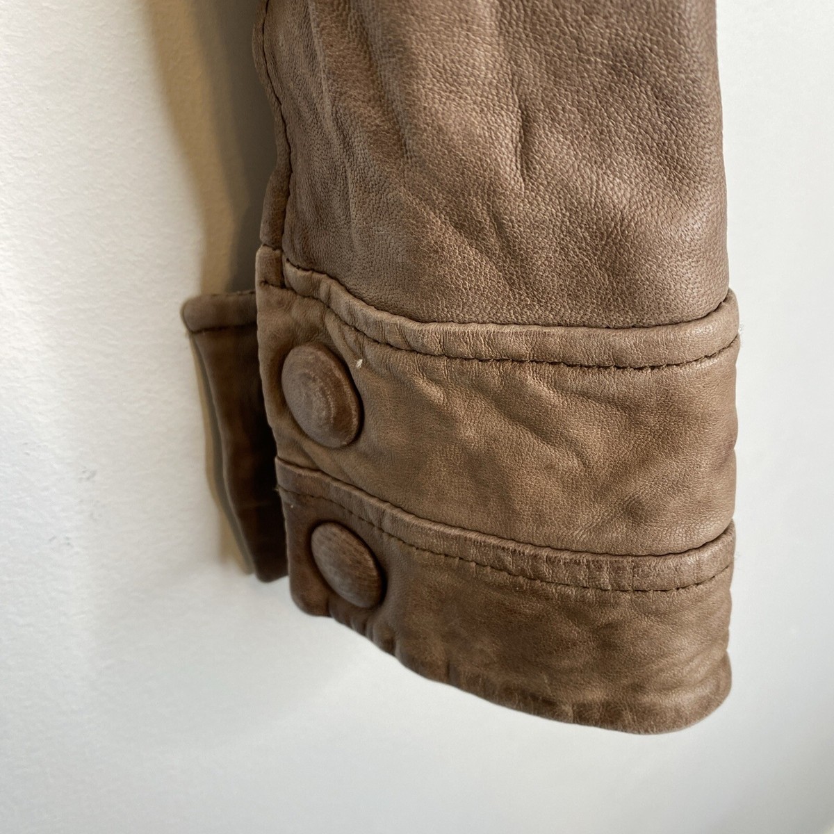 Leather Jacket Vntg Miss Selfridge short brown Leather Jacket women's sz 12 View 4