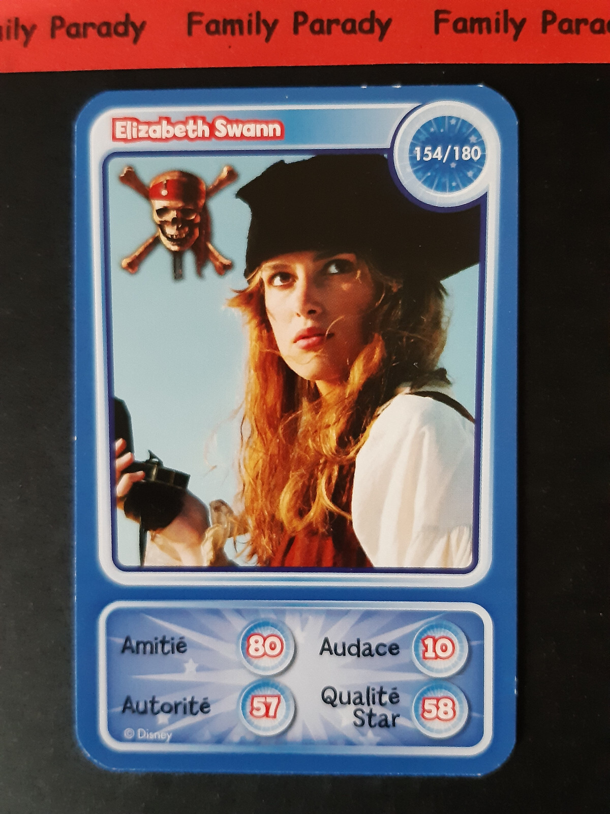 Elizabeth Swann 154/180 Tarjeta Disney Piratas Del Caribe Auchan 2010 Francés