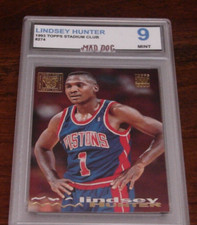 LINDSEY HUNTER Rookie****1993 Topps STADIUM CLUB---MINT 9***PISTONS--Mad Dog