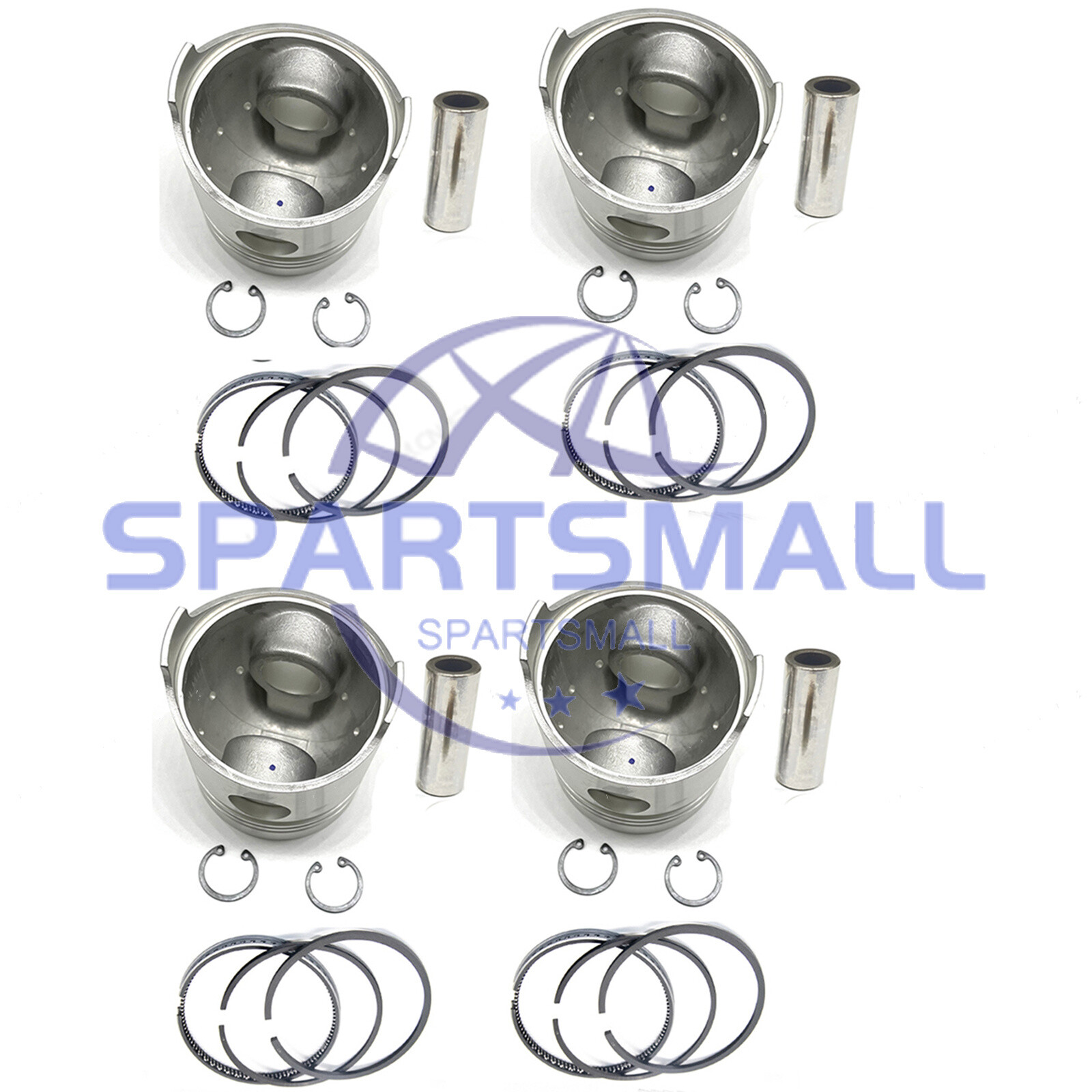 Pin Rings Piston Engine 4 PCS STD Piston Kit (Clip & Pin & Rings)For ISUZU 4FE1 Engine | eBay